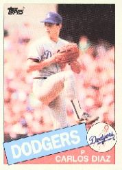 1985 Topps Baseball Cards      159     Carlos Diaz
